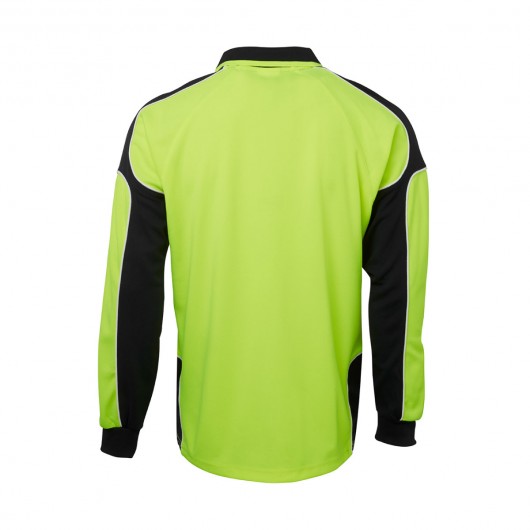 Gunna Hi Vis Long Sleeve Polo Shirts Back